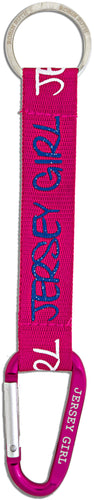 Key Ring Clip Jersey Girl All Around Fushcia White Blue
