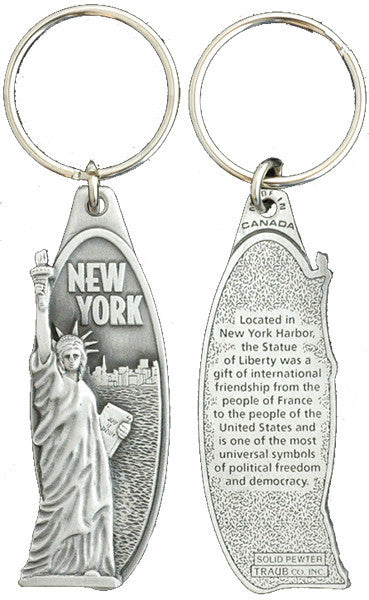 Key Ring Pewter Statue of Liberty New York