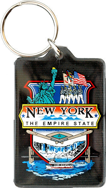 Key Ring Lucite New York State