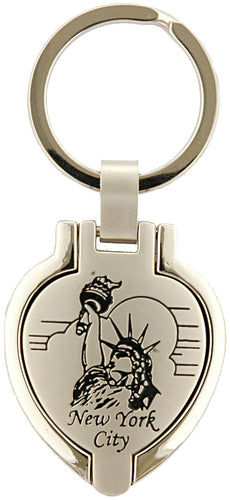 Key Ring Pewter Locket New York City