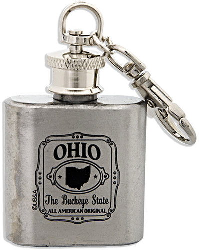 Key Ring Stainless Flask Ohio