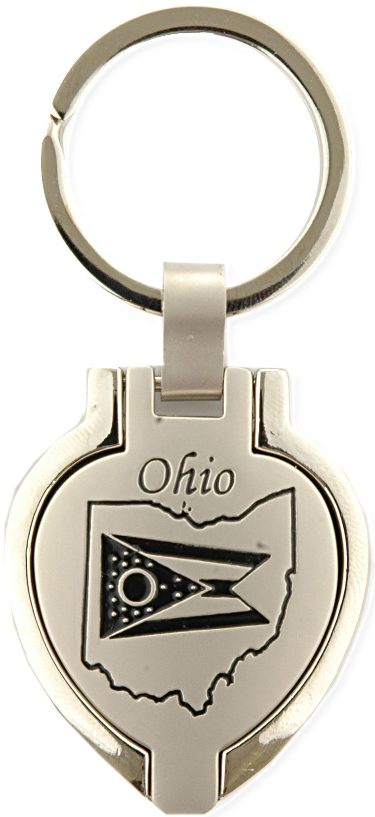 Key Ring Pewter Locket Ohio