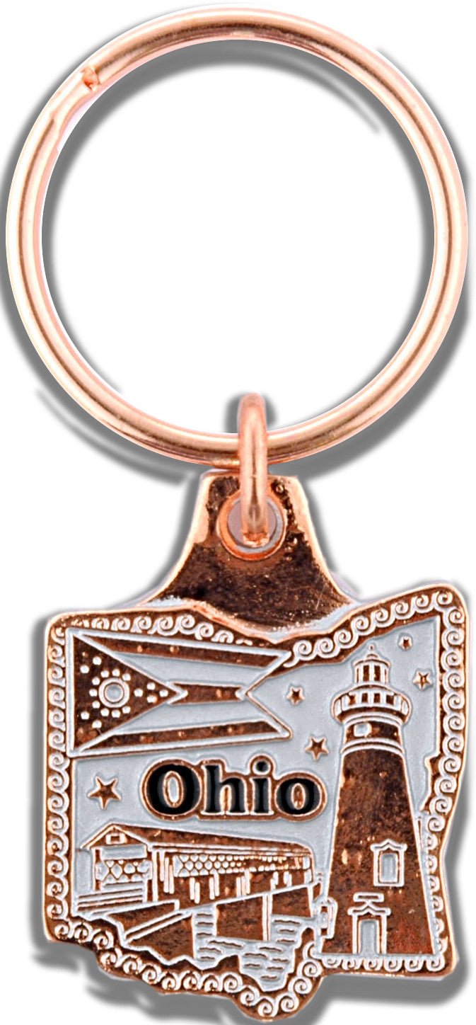 Key Ring Duotone Ohio Map