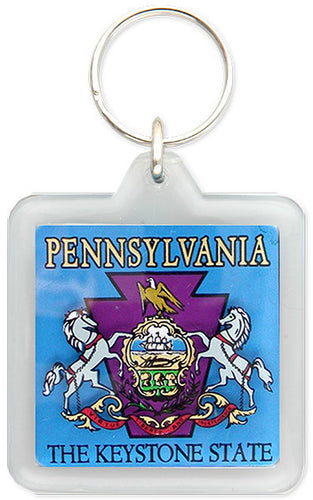 Key Ring Lucite Pennsylvania Seal