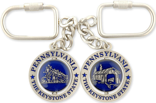 Key Ring Rotator Pennsylvania Train Bridge