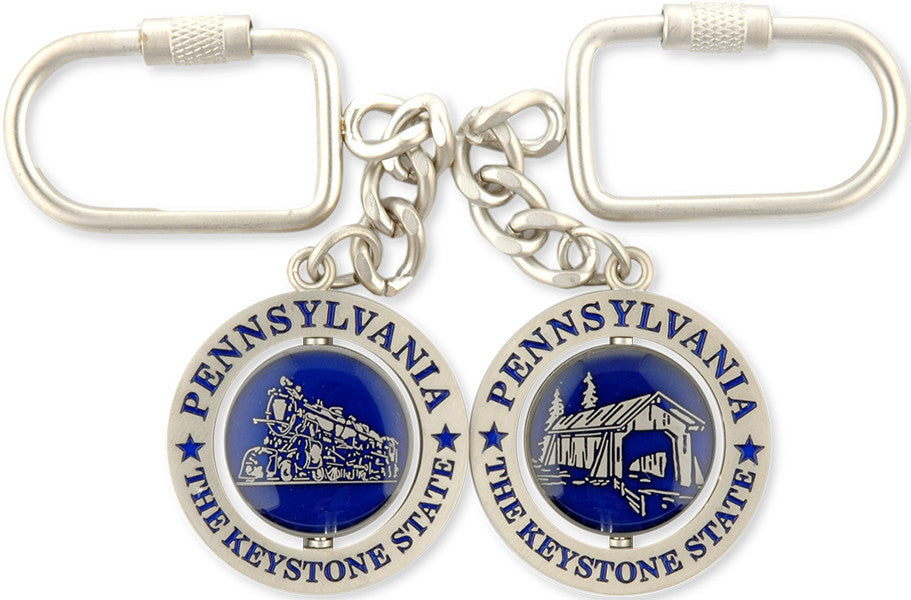 Key Ring Rotator Pennsylvania Train Bridge
