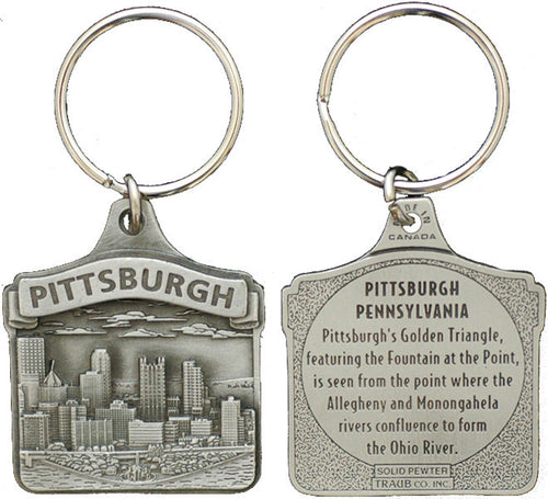 Key Ring Pewter Pittsburgh Skyline