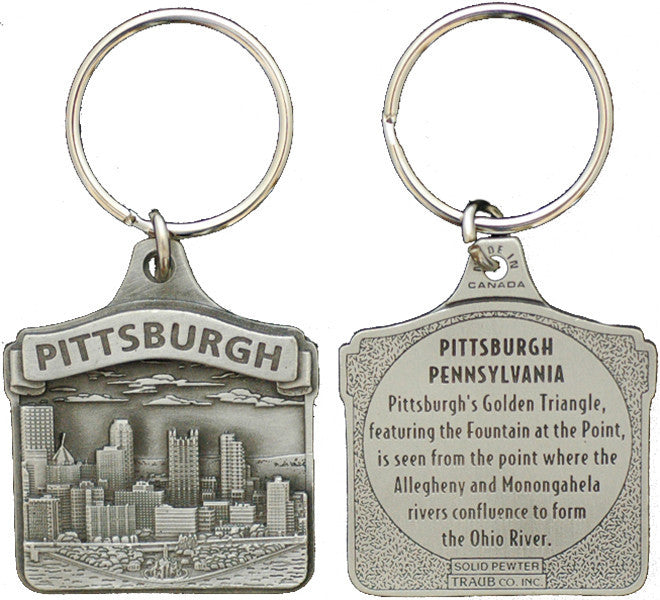 Key Ring Pewter Pittsburgh Skyline