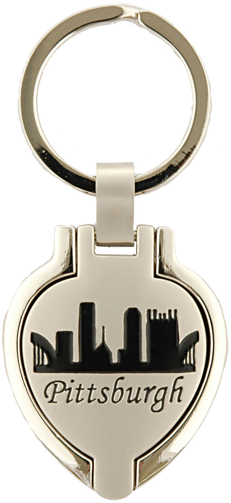 Key Ring Pewter Locket Pittsburgh