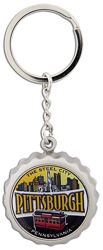 Key Ring Bottle Cap Opener Pittsburgh