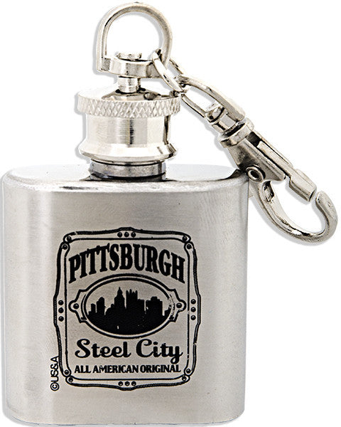 Key Ring Stainless Flask Pittsburgh