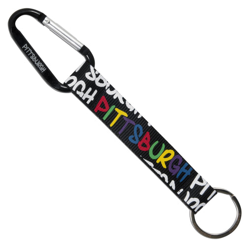 KRPG21 Key Ring with Clip - Pittsburgh NEON BLACK/MULTI