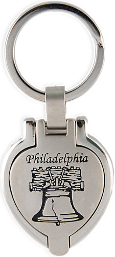 Key Ring Pewter Locket Philadelphia Liberty Bell