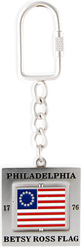 Key Ring Rotating Philadelphia Betsy Ross Flag