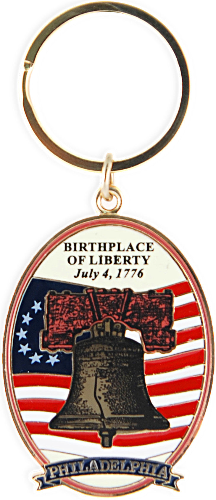 Key Ring Color-Filled Philadelphia Liberty Bell