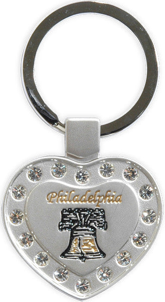 Key Ring Rhinestone Heart Philadelphia