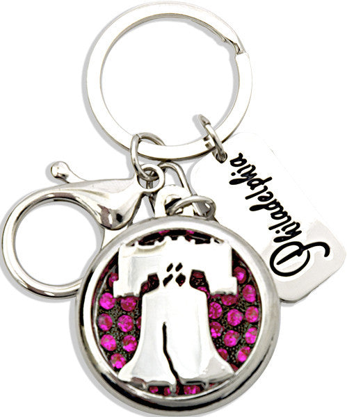 Key Ring Rhinestone PINK Philadelphia Bell