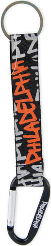 Key Ring Clip Philadelphia Neon Black Silver Orange