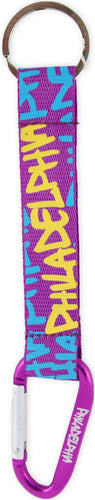 Key Ring Clip Philadelphia Neon Purple Blue Yellow