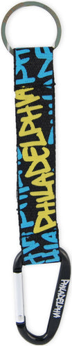 Key Ring Clip Philadelphia Neon Black Blue Yellow