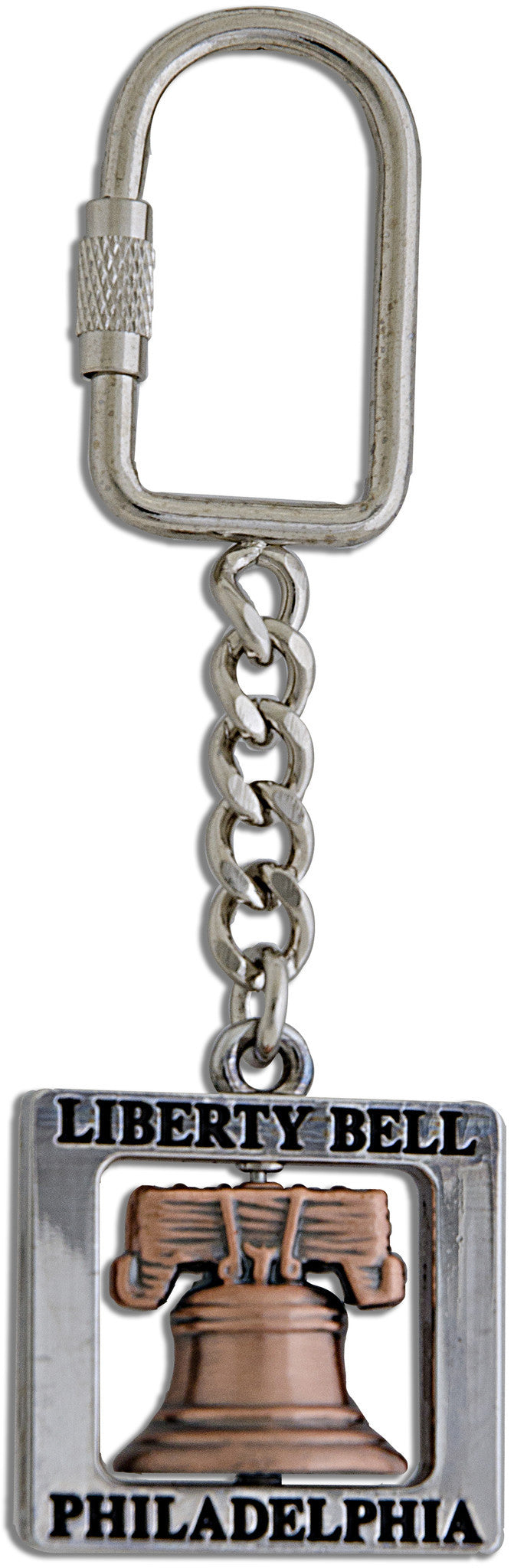 Key Ring 3 D Bell COPPER Spinner Philadelphia