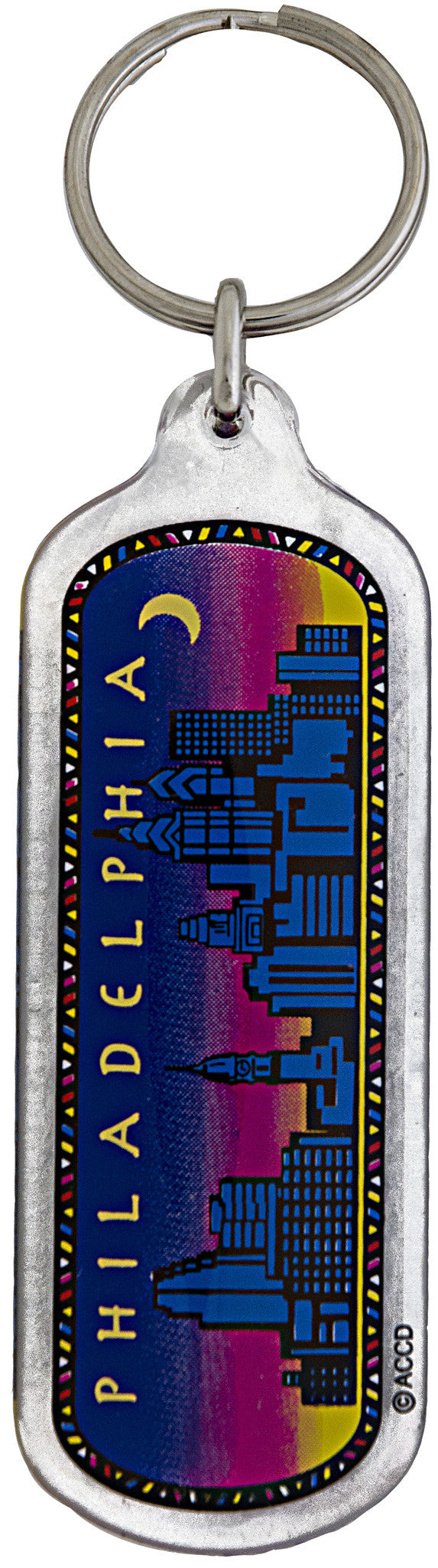 Key Ring Lucite Oblong Philadelphia