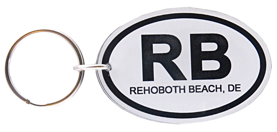 Key Ring Acrylic Rehoboth Euro Oval
