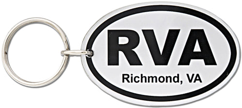 Key Ring Thick Lucite RVA Euro Oval