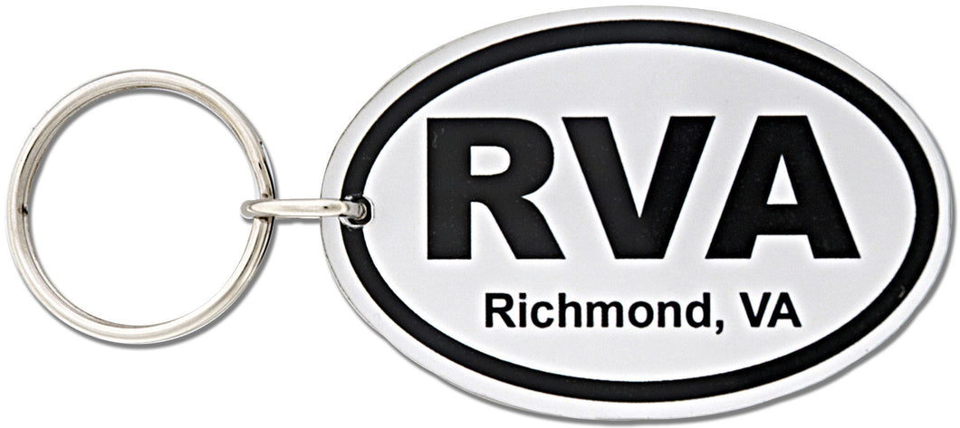Key Ring Thick Lucite RVA Euro Oval