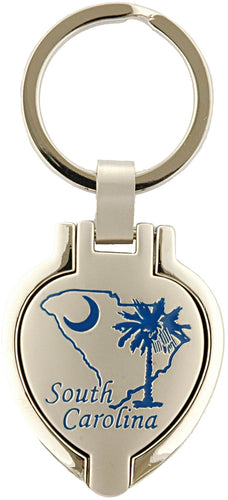 Key Ring Pewter Locket South Carolina