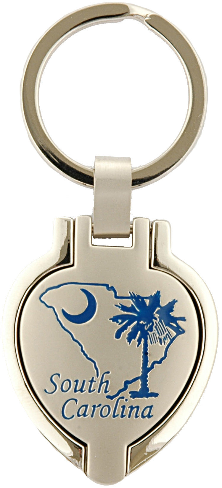Key Ring Pewter Locket South Carolina