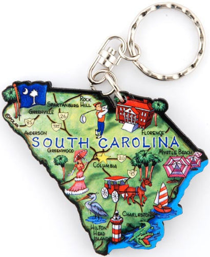 Key Ring Carabiner South Carolina