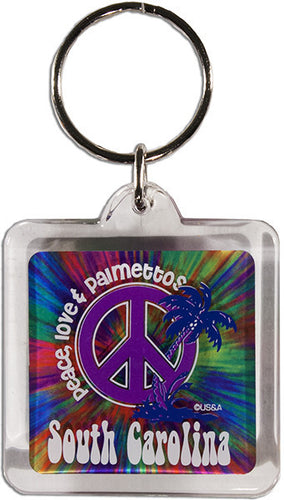Key Ring Tie Dye Lucite South Carolina