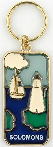 Key Ring Glass Solomons Red Crab