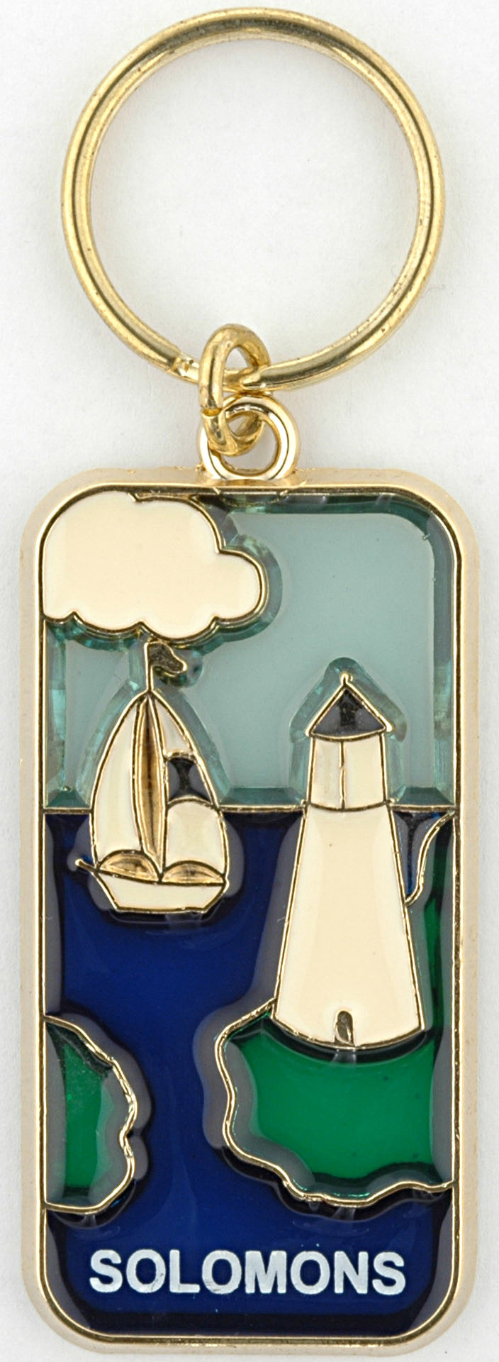 Key Ring Glass Solomons Red Crab