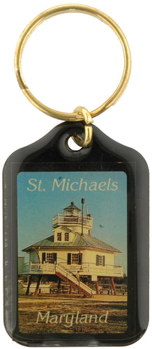 Key Ring Black St Michaels Lighthouse