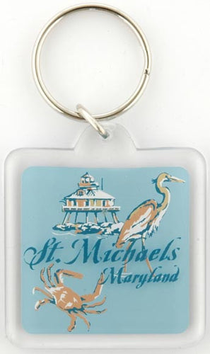 Key Ring Lucite St. Michaels Rustic