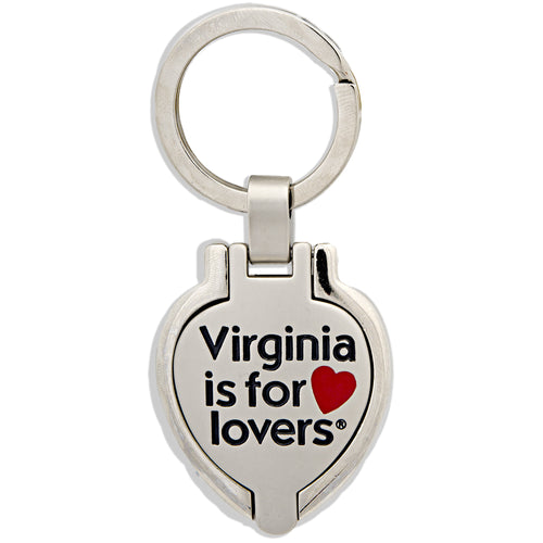 Key Ring Pewter Locket Virginia is for Lovers