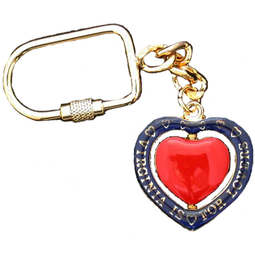 Key Ring Rotating Heart Virginia Lovers