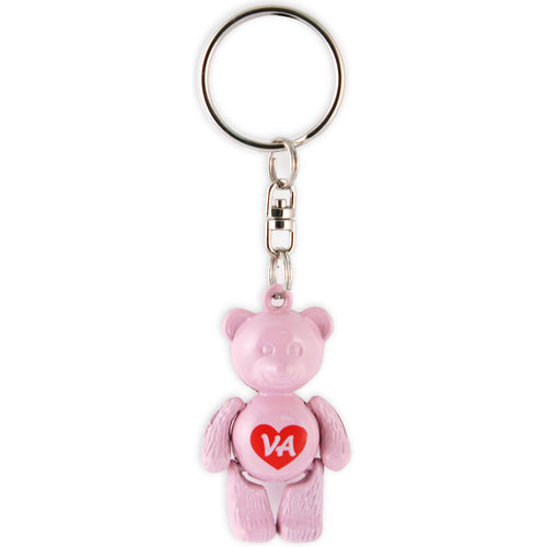 Key Ring Moving PINK Bear Virginia with Heart