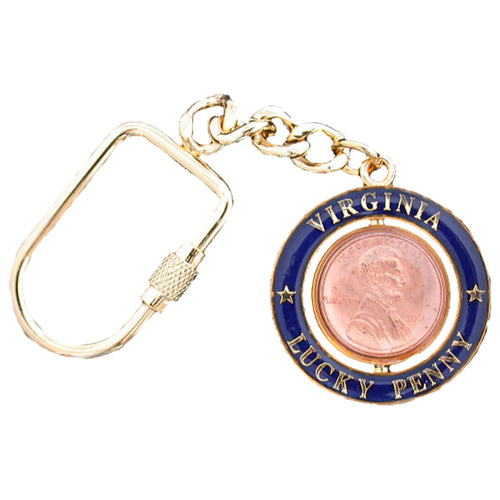 Key Ring Rotating Penny Virginia