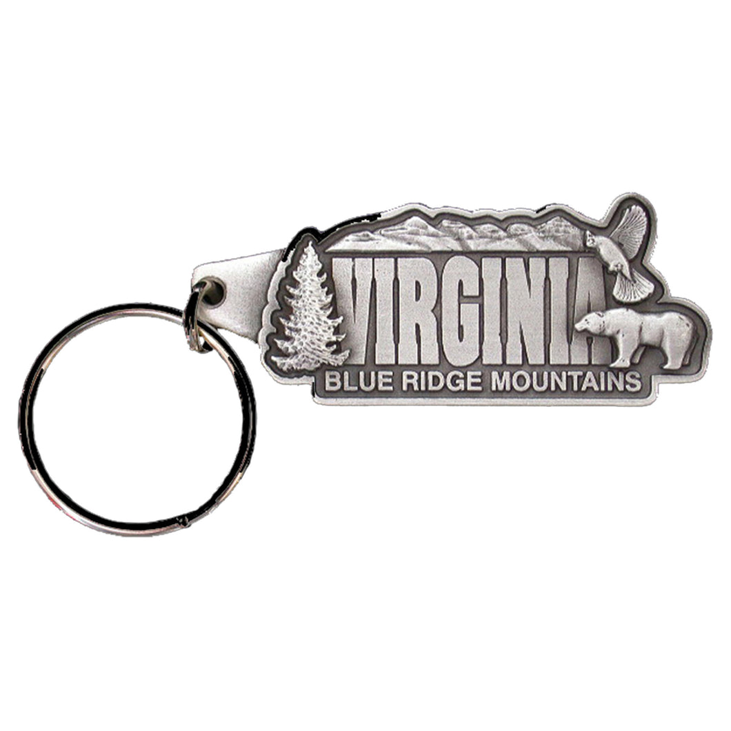 Key Ring Pewter Virginia Blue Ridge Mtns