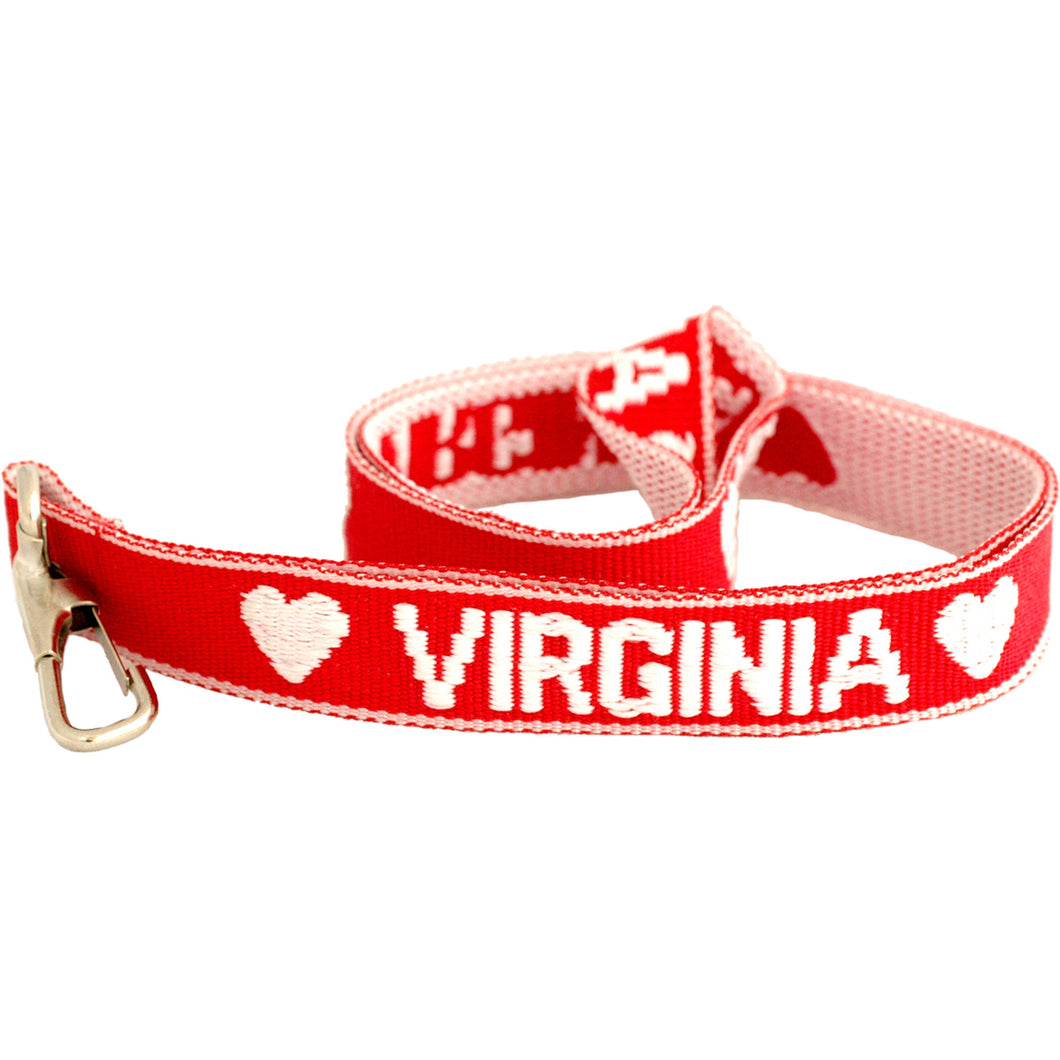 Keyring Lanyard wHearts Virginia Red