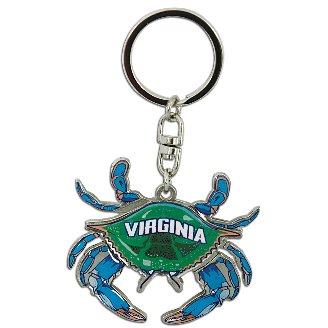 Key Ring Moving Blue Crab Virginia