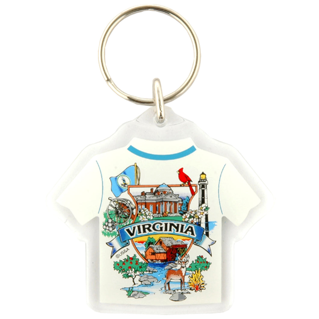 Key Ring Lucite T-Shirt Virginia Montage