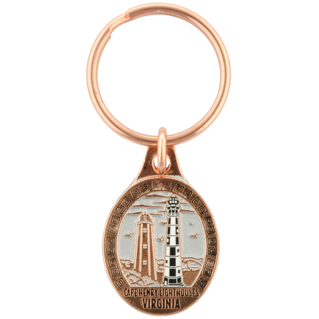 Key Ring Duotone Cape Henry Lighthouses