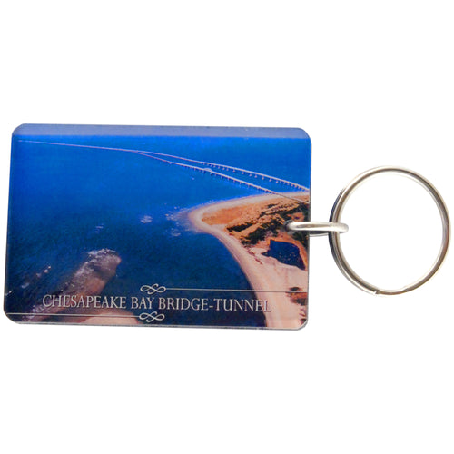 Key Ring Thick Lucite Chesapeake Bay Bridge Tunnel