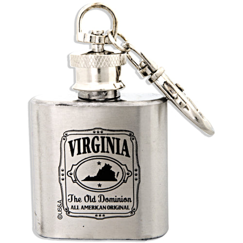 Key Ring Stainless Flask Virginia