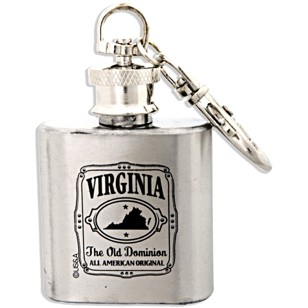 Key Ring Stainless Flask Virginia