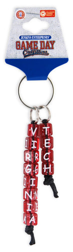 Key Ring Beaded Virginia Tech
